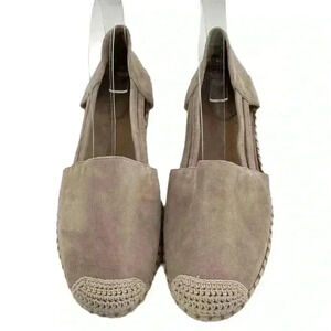 New Adam tucker flats Patton14 size 9 beige suede dorsay crocheted Espadrilles